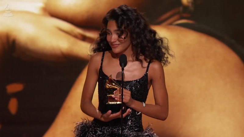 Watch Olivia Dean Win Best New Artist | 2026 Grammys Acceptance Speech thumbnail